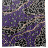 Leo Dierenprint Glitter Glam 2 Douchegordijn (Voorkant)