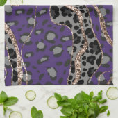 Leo Dierenprint Glitter Glam 2 Theedoek (Gevouwen)