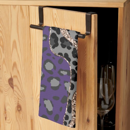 Leo Dierenprint Glitter Glam 2 Theedoek (Derde Gevouwen)