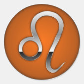 Leo - Dierenriem symbool Ronde Sticker (Voorkant)