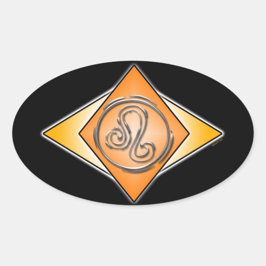 Leo Driehoeken Geboortetekens Stickers (Voorkant)