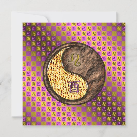 Leo & Earth Rooster Kaart (Voorkant)