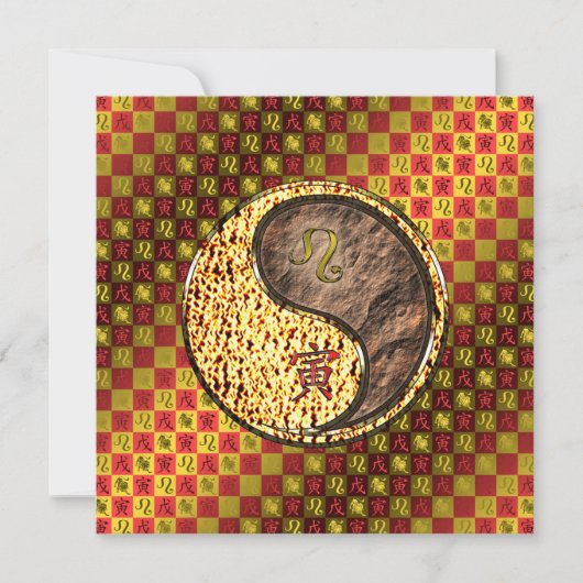 Leo & Earth Tiger Kaart (Voorkant)