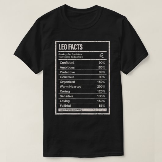 Leo Facts Apparel voor mannen en vrouwen Funny Zod T-shirt (Design voorkant)