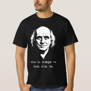 Léo Ferré – Met de Tijd – Vintage Portret T-shirt