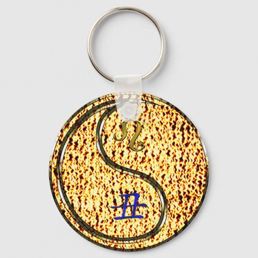 Leo & Fire Ox Sleutelhanger (Voorkant)