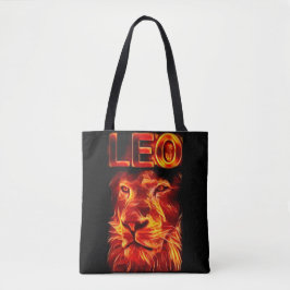 Leo Fire Sign Zodiac Tote Bag