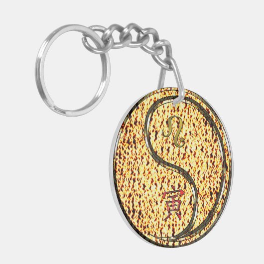 Leo & Fire Tiger Sleutelhanger (Voorkant Links)