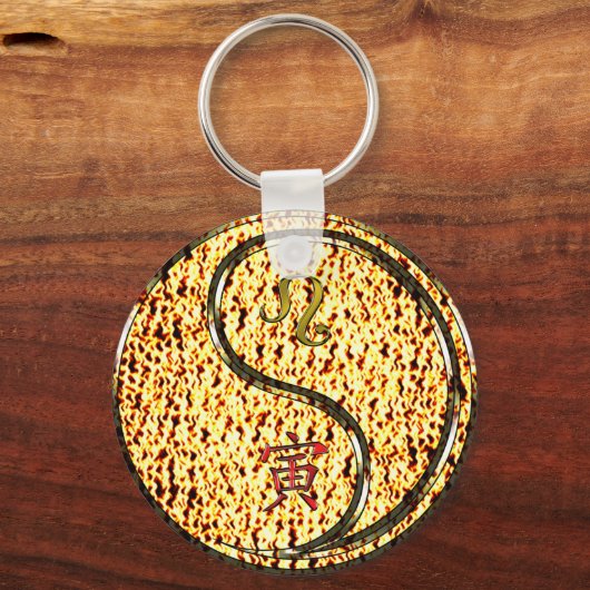 Leo & Fire Tiger Sleutelhanger (Achterkant)