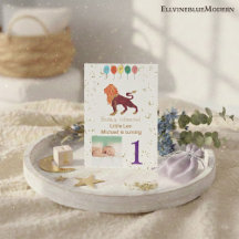 Leo First Birthday Gold, ballonnen en foto's