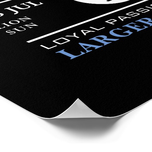 Leo-gebaar van het Zodiac, Astrologisch Poster (Hoek)