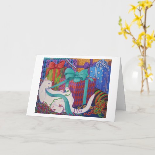 Leo geeft de Feestdagen kaart (Gele Bloem)