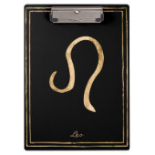 Leo-gehamerd goud gestileerde astrologie-symbool klembord (Voorkant)