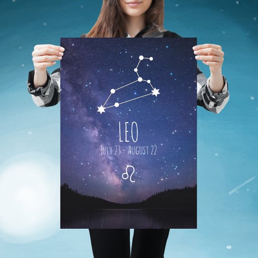 Leo | Gepersonaliseerd Poster voor Zodiac Constell