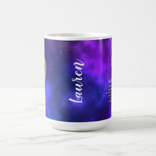 Leo - Gepersonaliseerde Galaxy Coffee Mok Gift (Center)