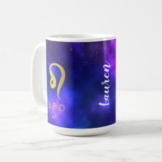 Leo - Gepersonaliseerde Galaxy Coffee Mok Gift