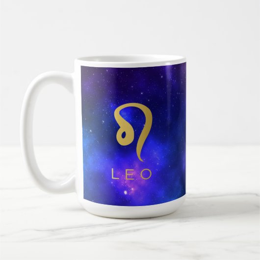 Leo - Gepersonaliseerde Galaxy Coffee Mok Gift (Links)
