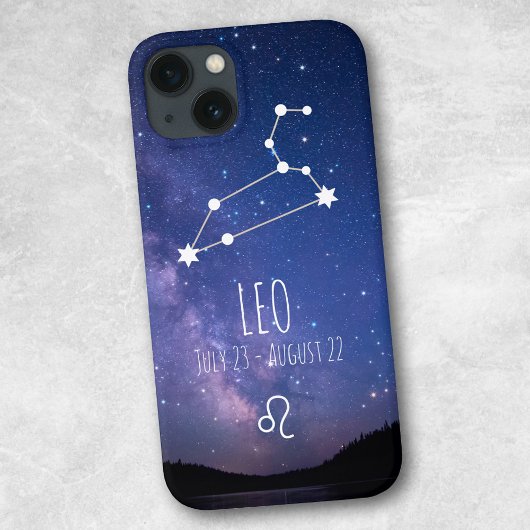 Leo | Gepersonaliseerde zodiac-constellatie Case-Mate iPhone Case