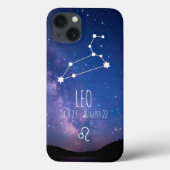 Leo | Gepersonaliseerde zodiac-constellatie Case-Mate iPhone Case (Achterkant)