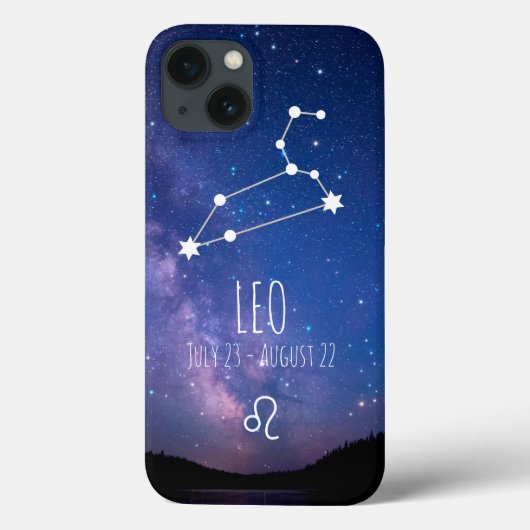 Leo | Gepersonaliseerde zodiac-constellatie Case-Mate iPhone Case (Achterkant)