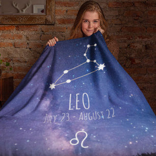 Leo Gepersonaliseerde zodiac-constellatie Fleece Deken