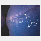 Leo | Gepersonaliseerde zodiac-constellatie Fleece Deken (Voorkant (Horizontaal))