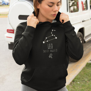 Leo   Gepersonaliseerde zodiac-constellatie Hoodie