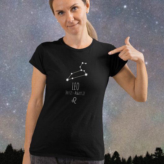 Leo | Gepersonaliseerde zodiac-constellatie T-Shir T-shirt