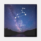 Leo | Gepersonaliseerde Zodiac Constellation Magne Magneet (Voorkant)