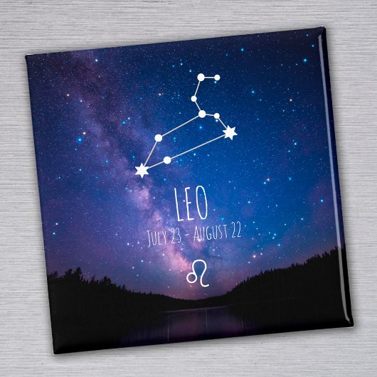 Leo | Gepersonaliseerde Zodiac Constellation Magne Magneet