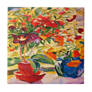 Leo Gestel - Flowers on Windows, 1915-illustratie Tegeltje