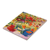 Leo Gestel - Flowers op Windows, kunstwerk van 191 Tegeltje (Zijkant)