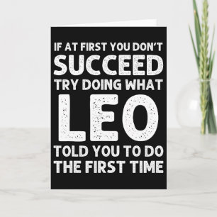 Leo Gift Naam Gepersonaliseerde Verjaardag Grappig Kaart