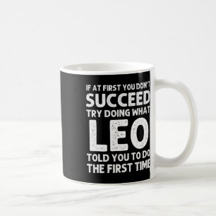 Leo Gift Naam Gepersonaliseerde Verjaardag Grappig Koffiemok