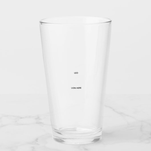 Leo glass glas (Voorkant)
