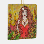 Leo Goddess Keramisch Ornament (Rechts)