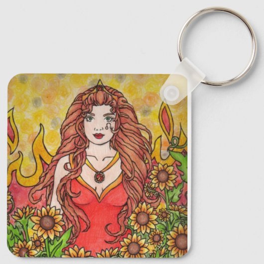 Leo Goddess Sleutelhanger (Achterkant)