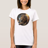 Leo Gold en Black Waterverf Zodiac T-Shirt (Voorkant)