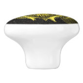Leo Gold op Leder Keramische Knop (Zijkant)