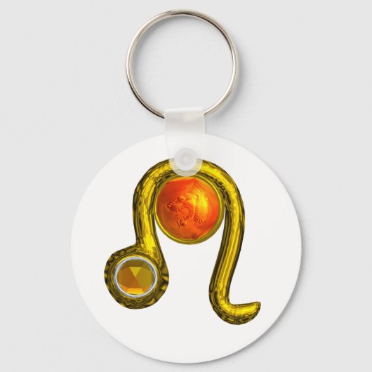 LEO GOLD ZODIAC BIRTHDAY JEWEL Astrologie Sleutelhanger (Voorkant)