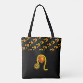 LEO GOLD ZODIAC BIRTHDAY JEWEL GEEL TOPAZ, TOTE BAG (Achterkant)