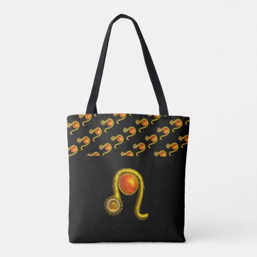 LEO GOLD ZODIAC BIRTHDAY JEWEL GEEL TOPAZ, TOTE BAG (Achterkant)