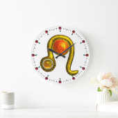 LEO GOLD ZODIAC BIRTHDAY JEWEL MET TOPAZ GEMSTONE GROTE KLOK (Huis)