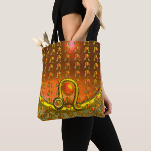 LEO GOLD ZODIAC BIRTHDAY JEWEL Oranje Geel Geel Tote Bag