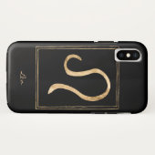 Leo hammered Gold astrology verjaardag zodiac Case-Mate iPhone Case (Achterkant (horizontaal))