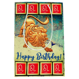 Leo - Happy Birthday Medium Gift Bag Cadeauzakje