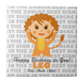 Leo Happy Birthday Tegeltje (Voorkant)