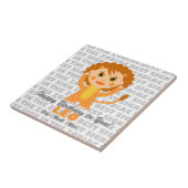 Leo Happy Birthday Tegeltje (Zijkant)