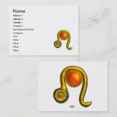 LEO, heldere, levendige rode kleur Visitekaartje (Voorkant / Achterkant)