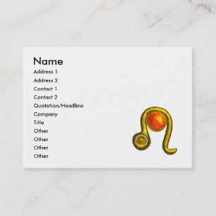 LEO, heldere, levendige rode kleur Visitekaartje